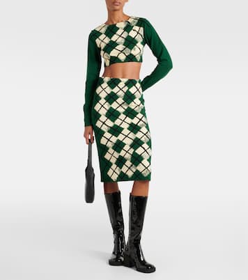 Pull raccourci en coton | Burberry