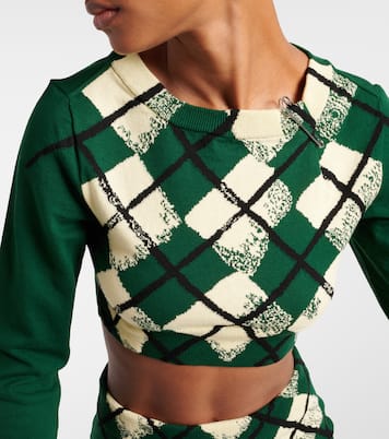 Pull raccourci en coton | Burberry