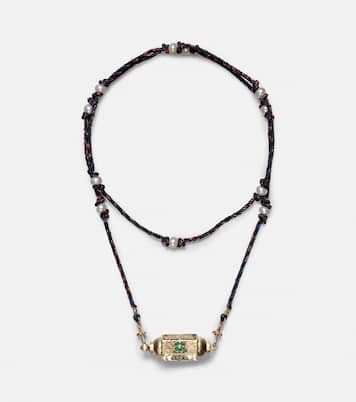 Collana Good Thing in oro 14kt con diamanti e onice  | Marie Lichtenberg