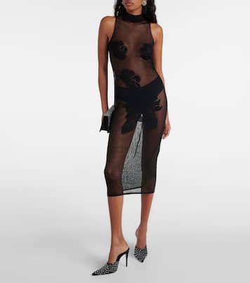 Floral mesh midi dress | Magda Butrym