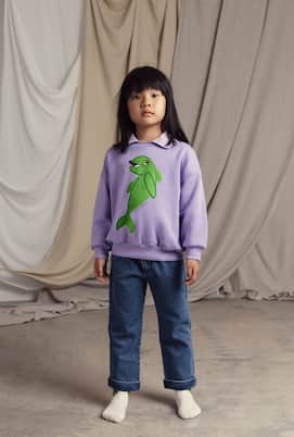 Sudadera Dolphin de algodón estampada | Mini Rodini