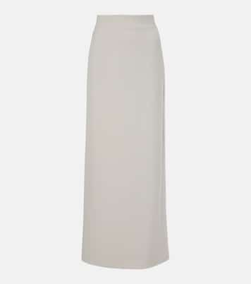 Jupe longue Column en laine vierge | Wardrobe.NYC