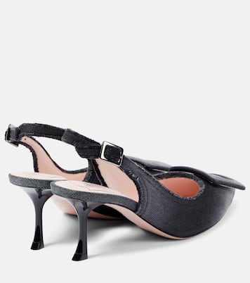 Slingback-Pumps aus Denim | Roger Vivier