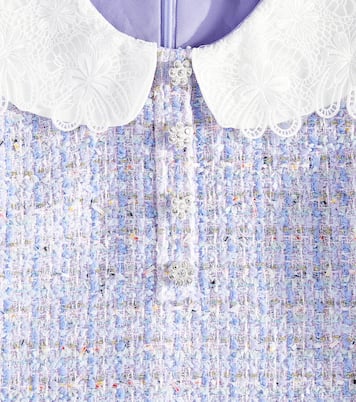 Kleid aus Bouclé mit Spitze | Self-Portrait Kids