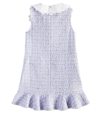 Kleid aus Bouclé mit Spitze | Self-Portrait Kids