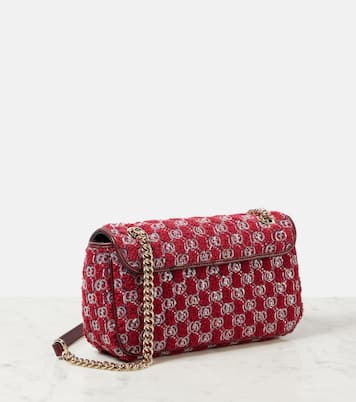 Schultertasche GG Marmont Medium aus Bouclé | Gucci