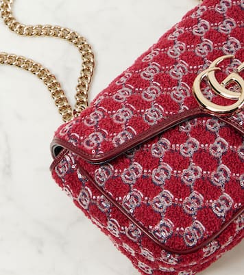 Schultertasche GG Marmont Medium aus Bouclé | Gucci