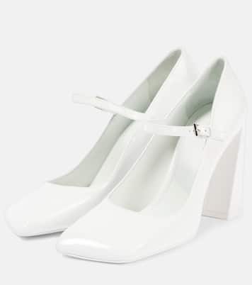 Escarpins Mary Jane Charlotte 95 en cuir verni | Amina Muaddi