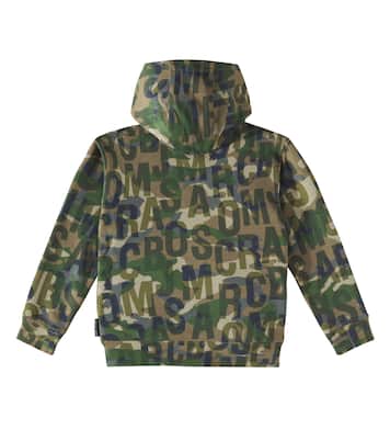 Camouflage cotton-blend fleece hoodie | Marc Jacobs Kids