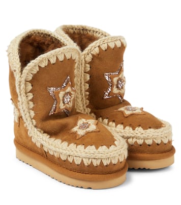 Bottines en daim et shearling | Mou Kids