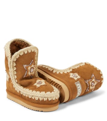 Bottines en daim et shearling | Mou Kids