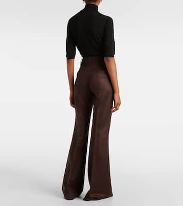 Pantaloni flared Rhein in seta | Gabriela Hearst