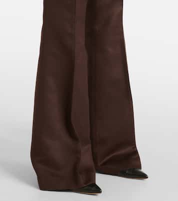 Pantaloni flared Rhein in seta | Gabriela Hearst
