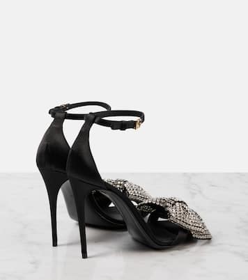 Sandali Bow Tie in raso con cristalli | Dolce&Gabbana
