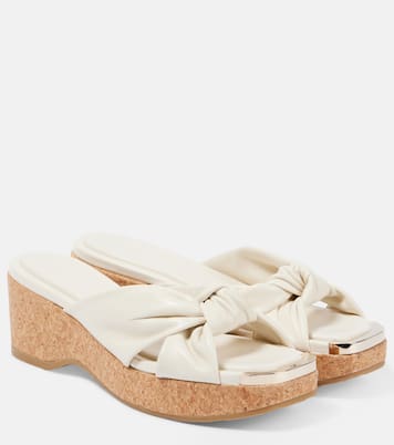 Mules Avenue 50 in pelle con zeppa | Jimmy Choo