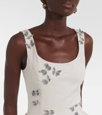 Minikleid Pluma Lymanopoda aus Leinen | Agua by Agua Bendita