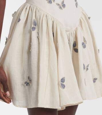 Minikleid Pluma Lymanopoda aus Leinen | Agua by Agua Bendita