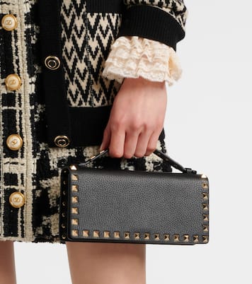 Rockstud leather wallet on chain | Valentino Garavani