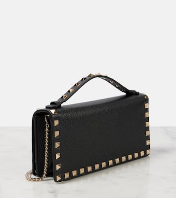 Rockstud leather wallet on chain | Valentino Garavani
