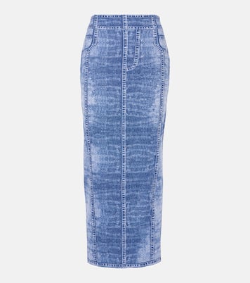 Gonna midi Trompe l’œil in maglia | Balmain