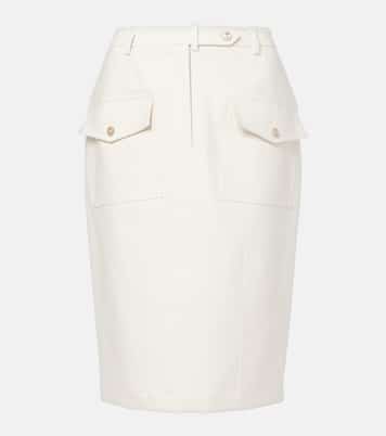 Jupe midi en coton mélangé | Tom Ford