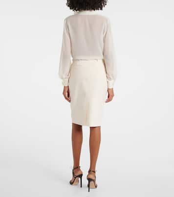 Jupe midi en coton mélangé | Tom Ford
