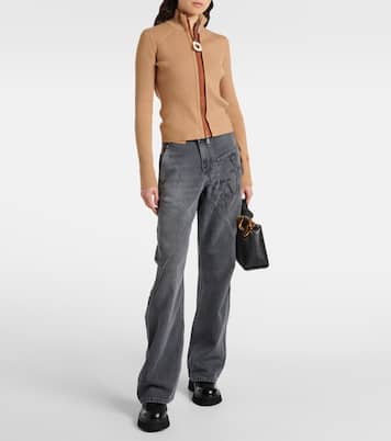 Cardigan in maglia di cotone a coste | JW Anderson