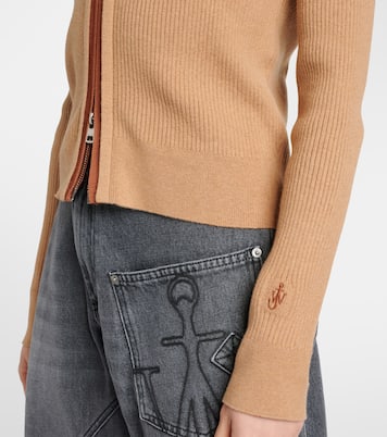 Cardigan in maglia di cotone a coste | JW Anderson