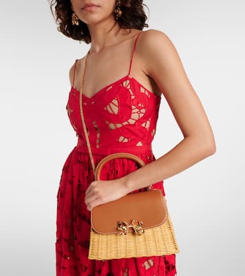 Borsa Bow Mini in rattan | Self-Portrait