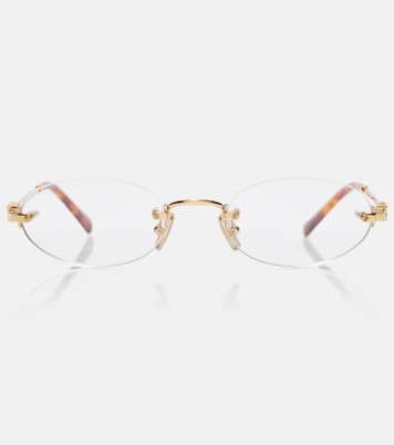 Occhiali ovali con logo | Miu Miu