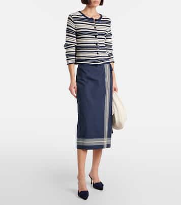 Open-knit striped cotton cardigan | Vince