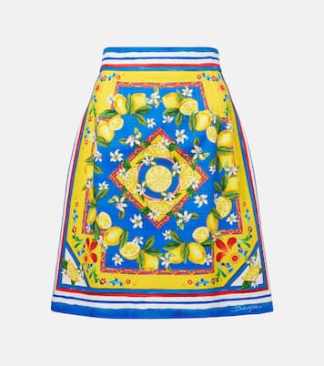Mini-jupe imprimée en coton | Dolce&Gabbana