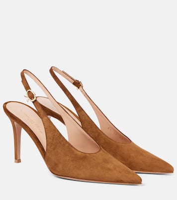 Slingback-Pumps Robbie aus Veloursleder | Gianvito Rossi