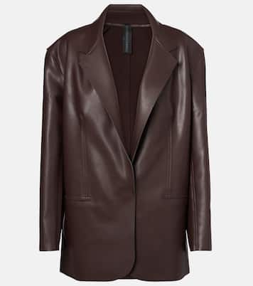 Blazer oversize en cuir synthétique | Norma Kamali