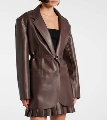Blazer oversize en cuir synthétique | Norma Kamali