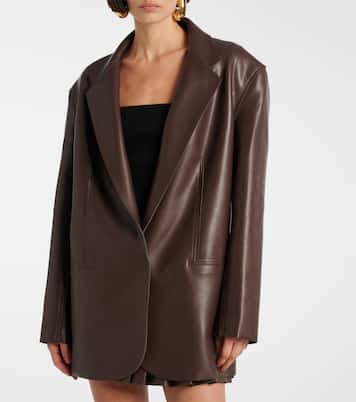 Blazer oversize en cuir synthétique | Norma Kamali