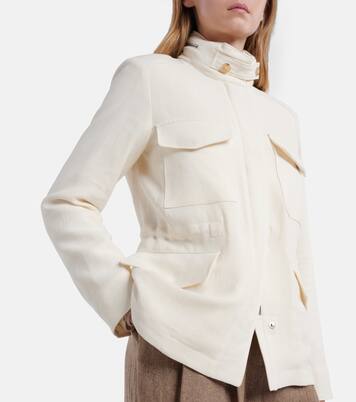 Feldjacke Traveler Mini aus Leinen-Crêpe | Loro Piana