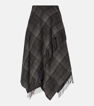 Hadia fringed wool midi skirt | Ralph Lauren Collection