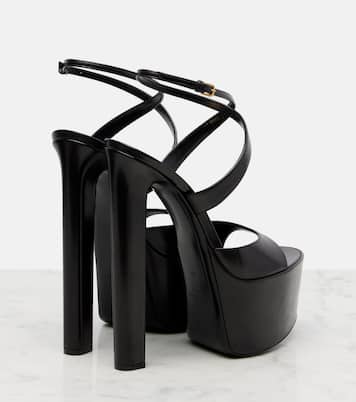 Leather platform sandals | Saint Laurent