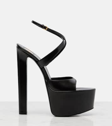 Leather platform sandals | Saint Laurent