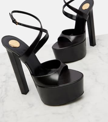 Leather platform sandals | Saint Laurent