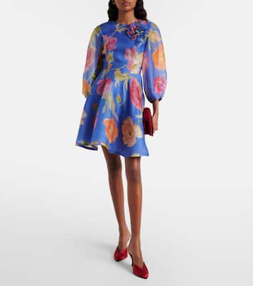 Floral silk organza minidress | Carolina Herrera