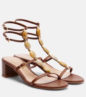 Shanti 45 embellished leather sandals | Gianvito Rossi