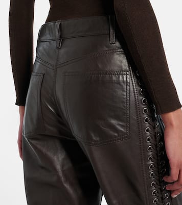 بنطلون من الجلد بقصّة مستقيمة | Rotate