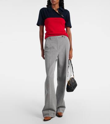 Zipped cashmere polo shirt | Miu Miu