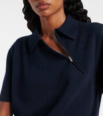 Zipped cashmere polo shirt | Miu Miu