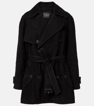 Suede trench coat | Balenciaga