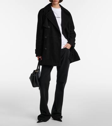 Suede trench coat | Balenciaga