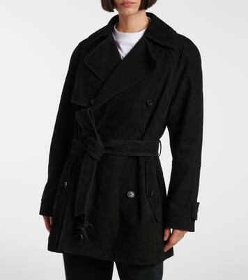 Suede trench coat | Balenciaga
