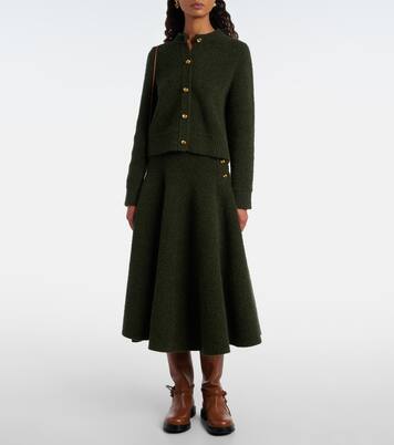 Falda midi Knot de punto bouclé | Bottega Veneta